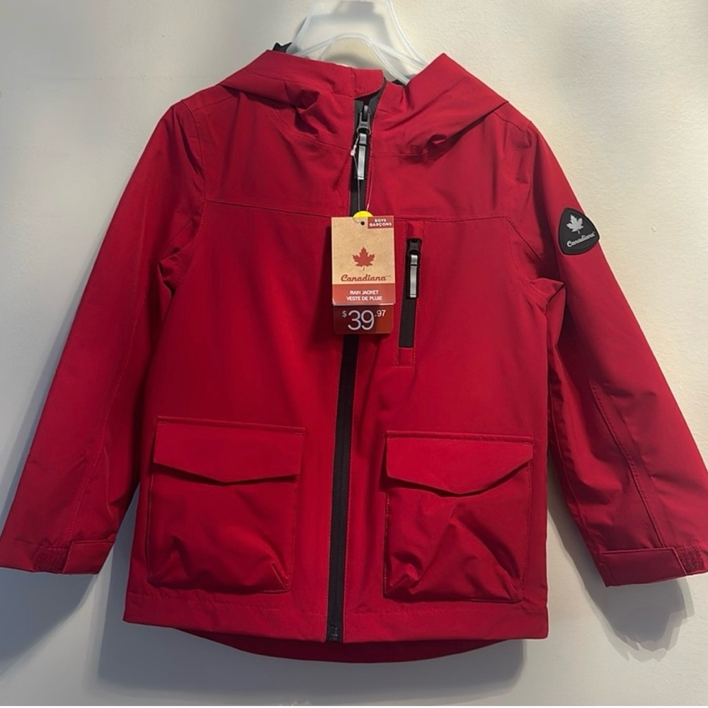 Canadiana Boys Rain Jacket Brand New With Tags